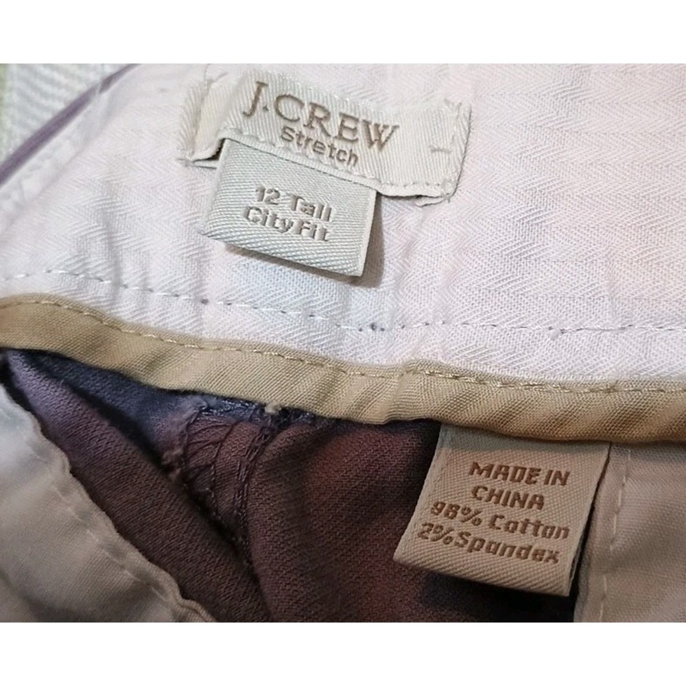 J.Crew Dress Stretch Pants Women's 12 Tall Light Purple Mid Rise City Fit - Picture 6 of 6